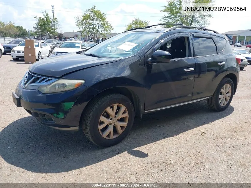 2011 Nissan Murano Sv VIN: JN8AZ1MU2BW069564 Lot: 40228119