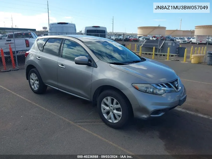 2011 Nissan Murano S VIN: JN8AZ1MU3BW057049 Lot: 40236568