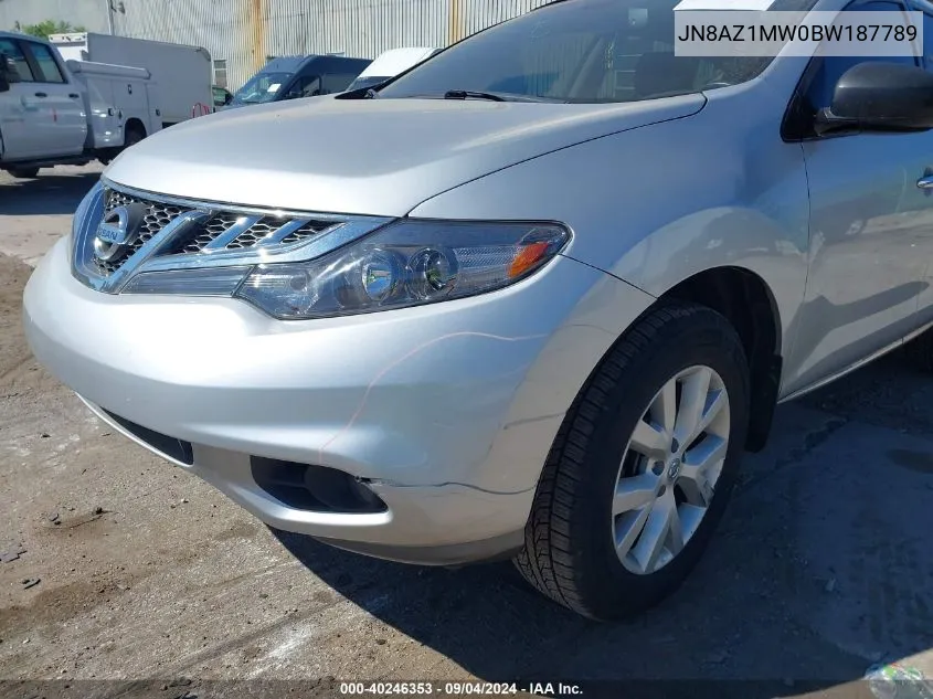 JN8AZ1MW0BW187789 2011 Nissan Murano S/Sl/Le