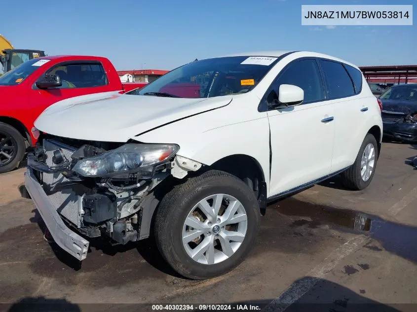 2011 Nissan Murano S VIN: JN8AZ1MU7BW053814 Lot: 40302394