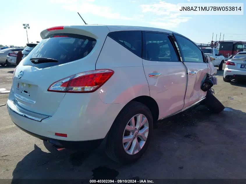 2011 Nissan Murano S VIN: JN8AZ1MU7BW053814 Lot: 40302394