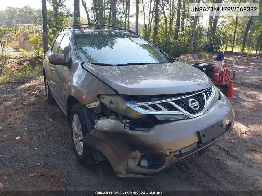 2011 Nissan Murano S/Sl/Le VIN: JN8AZ1MU7BW069382 Lot: 40318255