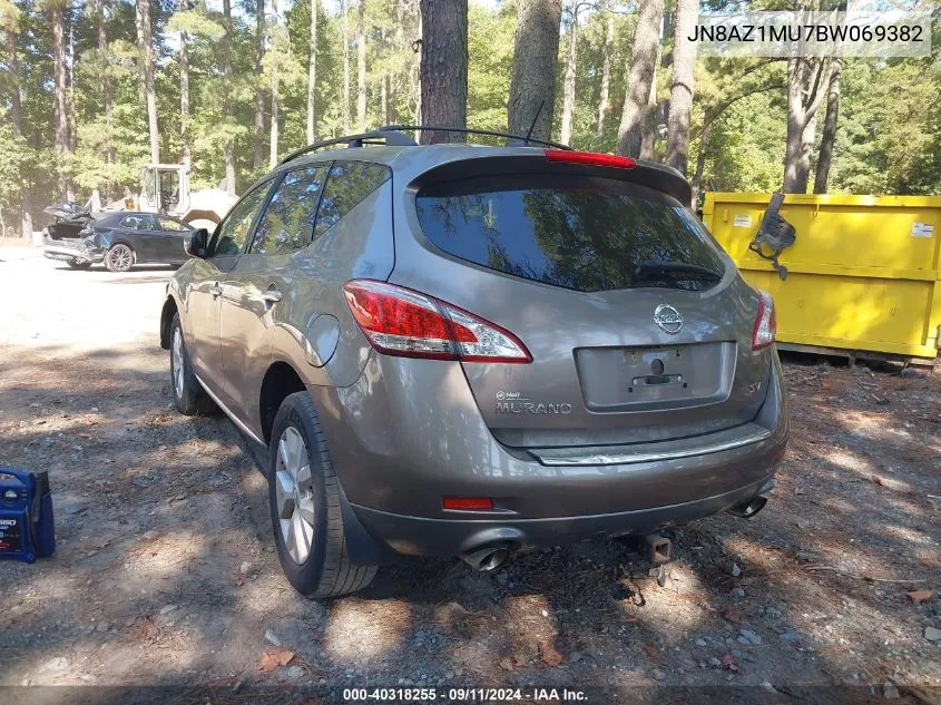 2011 Nissan Murano S/Sl/Le VIN: JN8AZ1MU7BW069382 Lot: 40318255