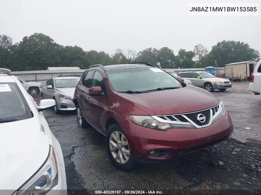 2011 Nissan Murano Sv VIN: JN8AZ1MW1BW153585 Lot: 40329187