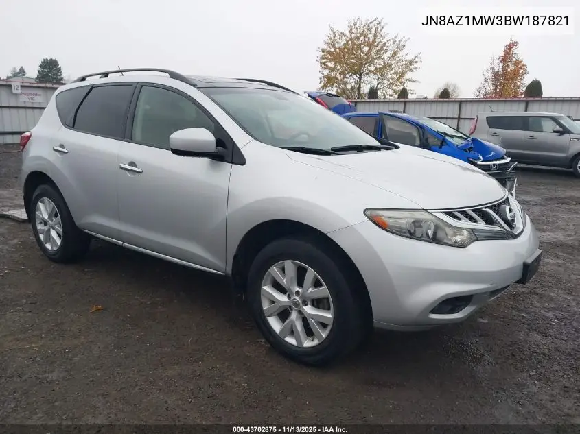 JN8AZ1MW3BW187821 2011 Nissan Murano Sl
