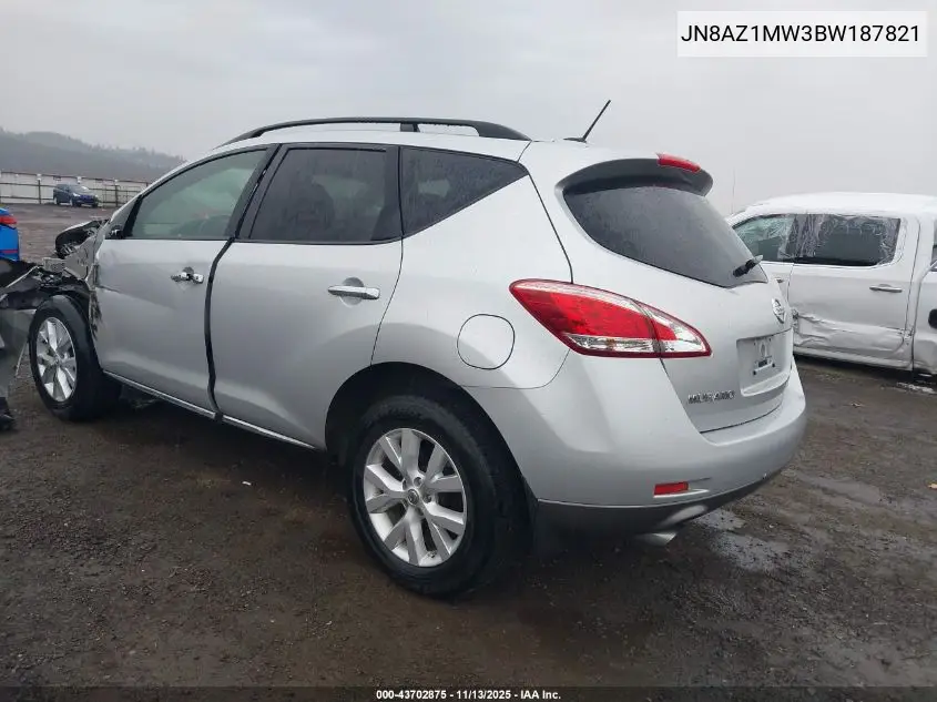 JN8AZ1MW3BW187821 2011 Nissan Murano Sl