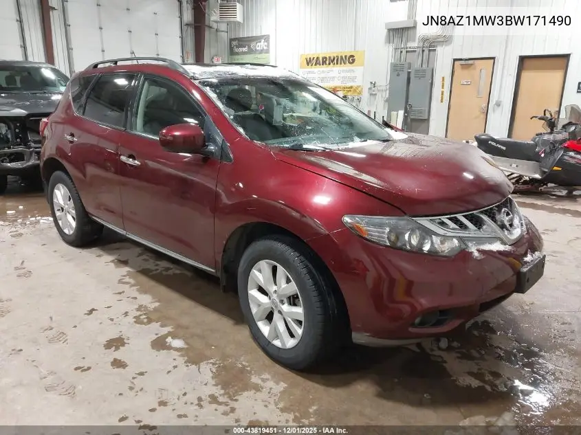 JN8AZ1MW3BW171490 2011 Nissan Murano Sv