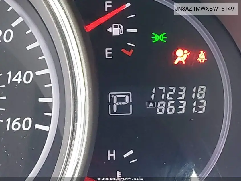 JN8AZ1MWXBW161491 2011 Nissan Murano S
