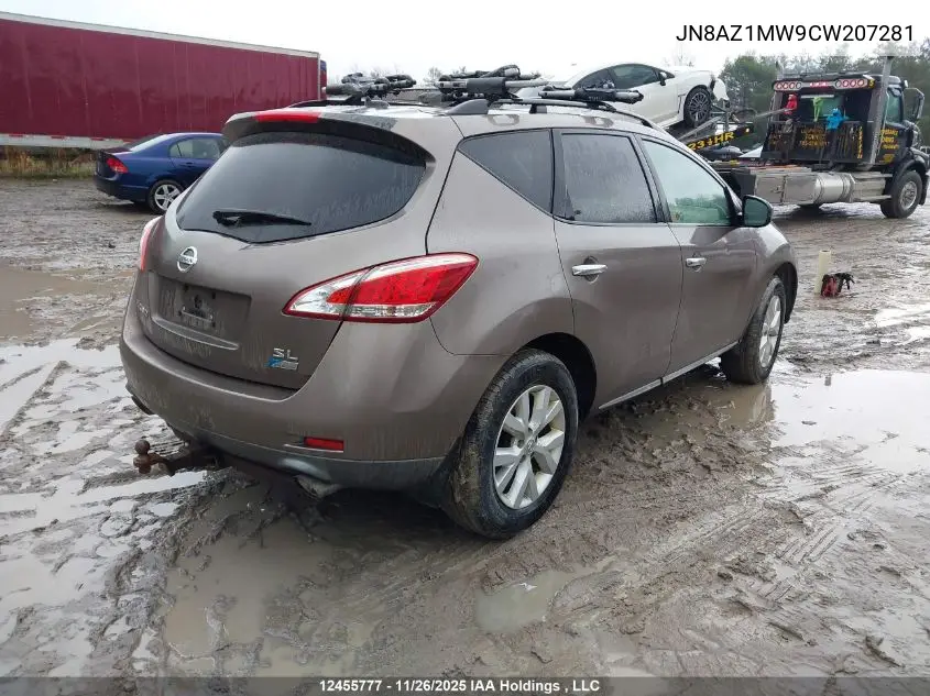 JN8AZ1MW9CW207281 2012 Nissan Murano S/Sl/Le