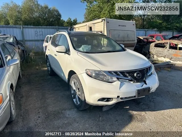 2012 Nissan Murano Le VIN: JN8AZ1MW5CW232856 Lot: 20167713