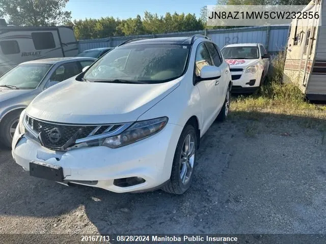 JN8AZ1MW5CW232856 2012 Nissan Murano Le