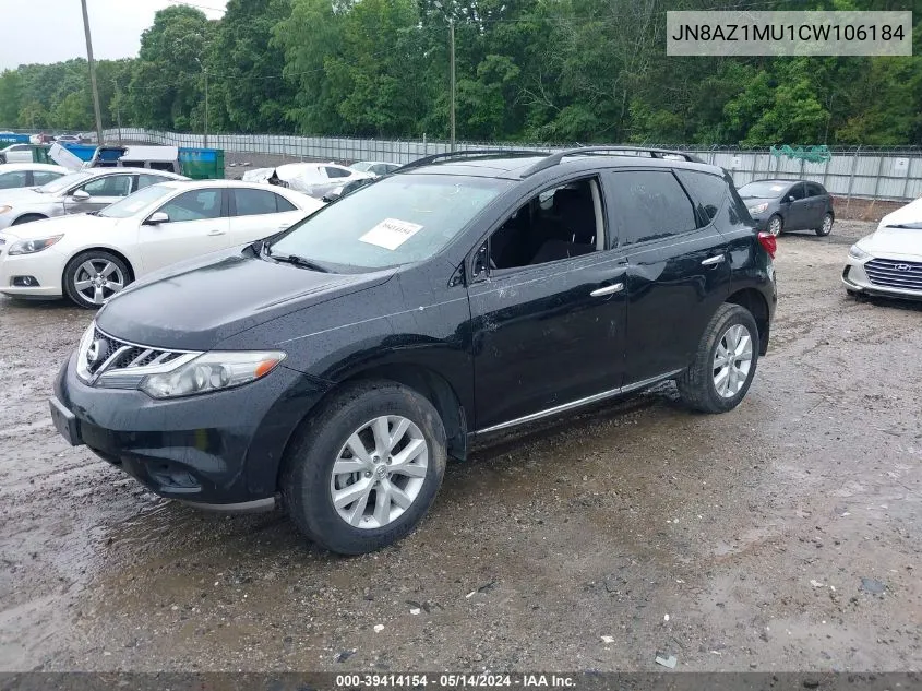 2012 Nissan Murano Sv VIN: JN8AZ1MU1CW106184 Lot: 39414154