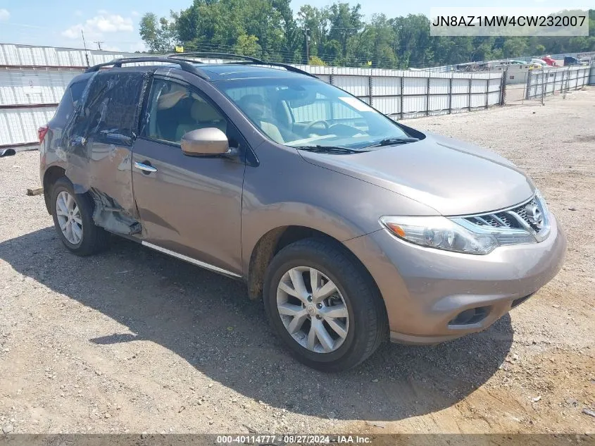 2012 Nissan Murano Sl VIN: JN8AZ1MW4CW232007 Lot: 40114777