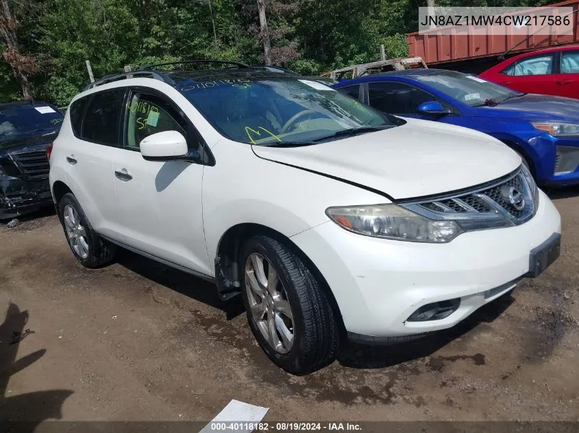 2012 Nissan Murano Le VIN: JN8AZ1MW4CW217586 Lot: 40118182