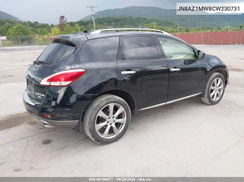 JN8AZ1MW8CW230731 2012 Nissan Murano Le