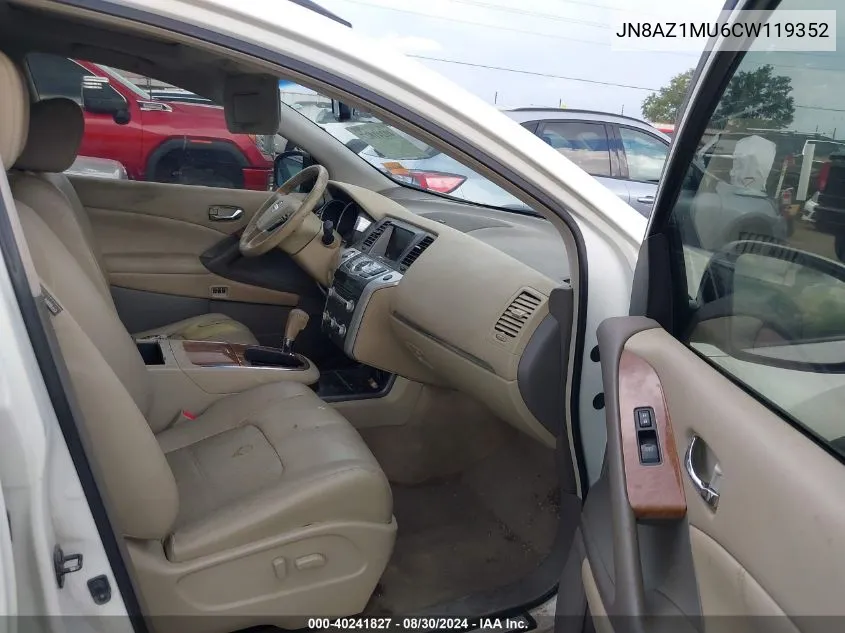 JN8AZ1MU6CW119352 2012 Nissan Murano Le