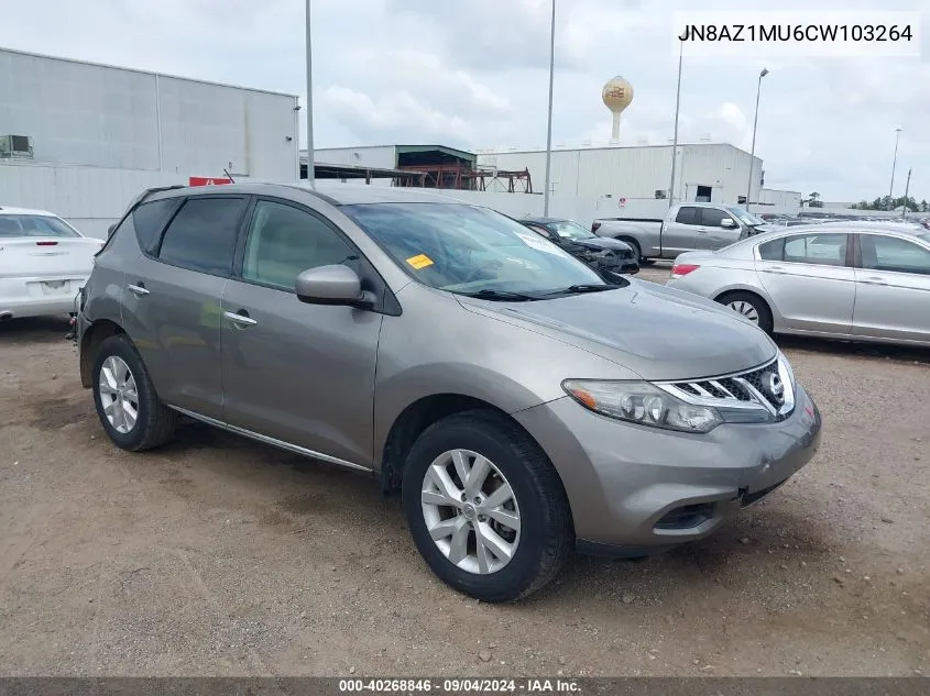 JN8AZ1MU6CW103264 2012 Nissan Murano S