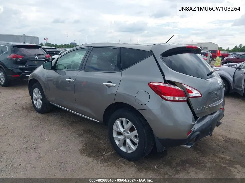 JN8AZ1MU6CW103264 2012 Nissan Murano S