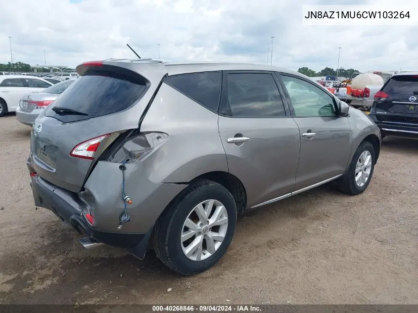 JN8AZ1MU6CW103264 2012 Nissan Murano S