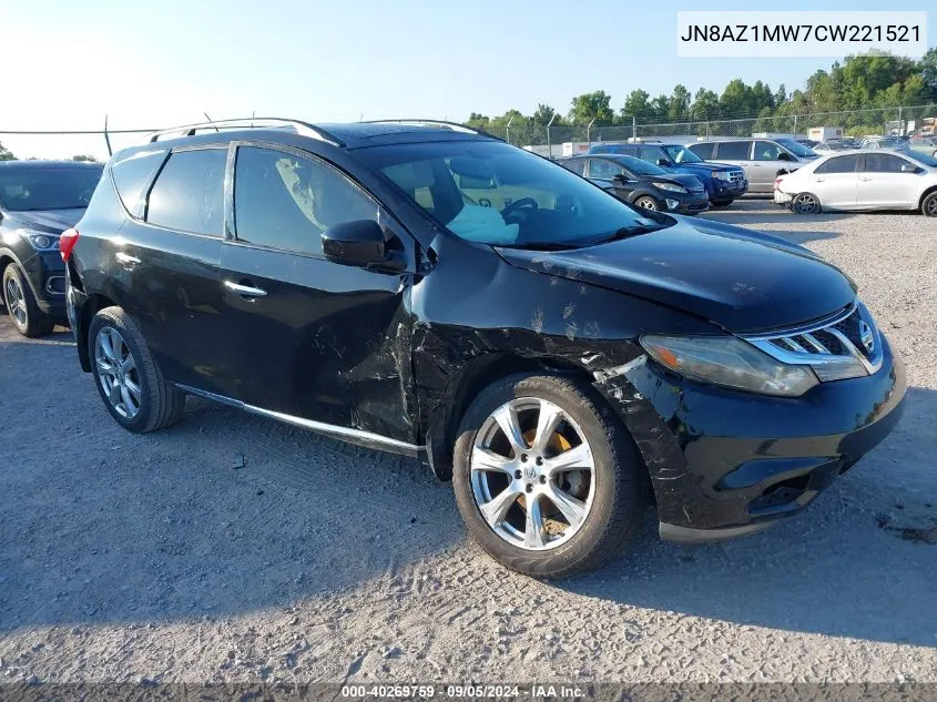 2012 Nissan Murano S/Sl/Le VIN: JN8AZ1MW7CW221521 Lot: 40269759