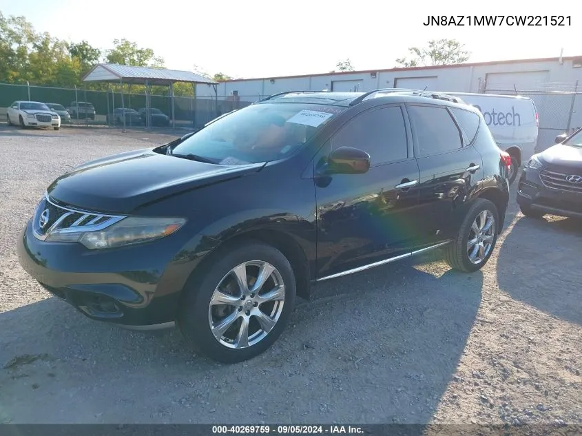 2012 Nissan Murano S/Sl/Le VIN: JN8AZ1MW7CW221521 Lot: 40269759