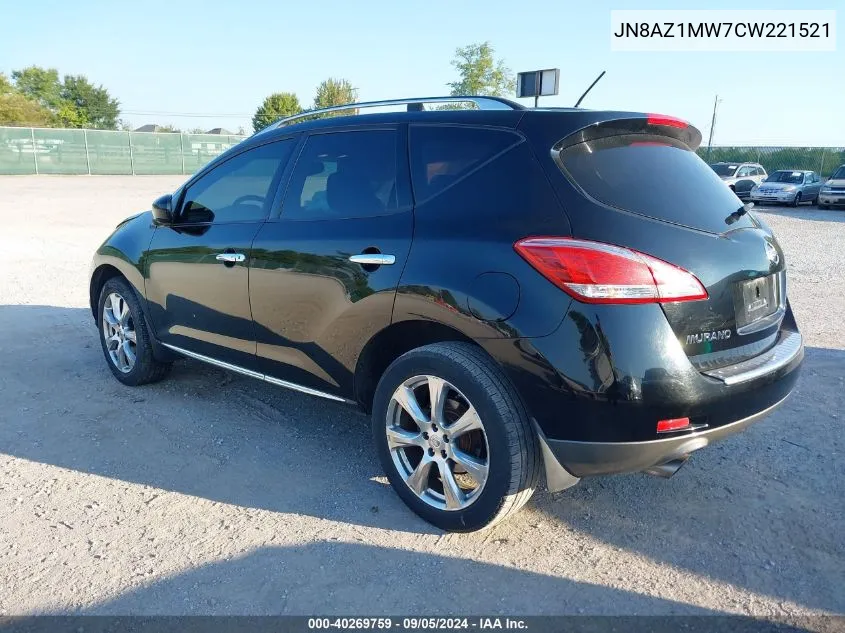 2012 Nissan Murano S/Sl/Le VIN: JN8AZ1MW7CW221521 Lot: 40269759