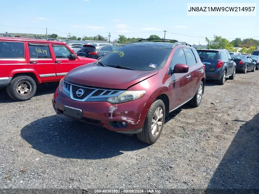 2012 Nissan Murano Sl VIN: JN8AZ1MW9CW214957 Lot: 40303991