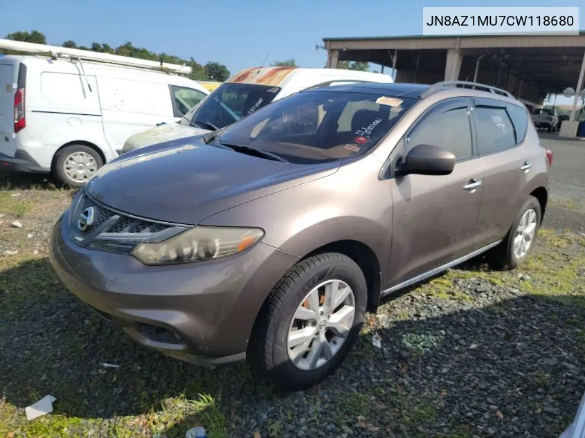 JN8AZ1MU7CW118680 2012 Nissan Murano Sl