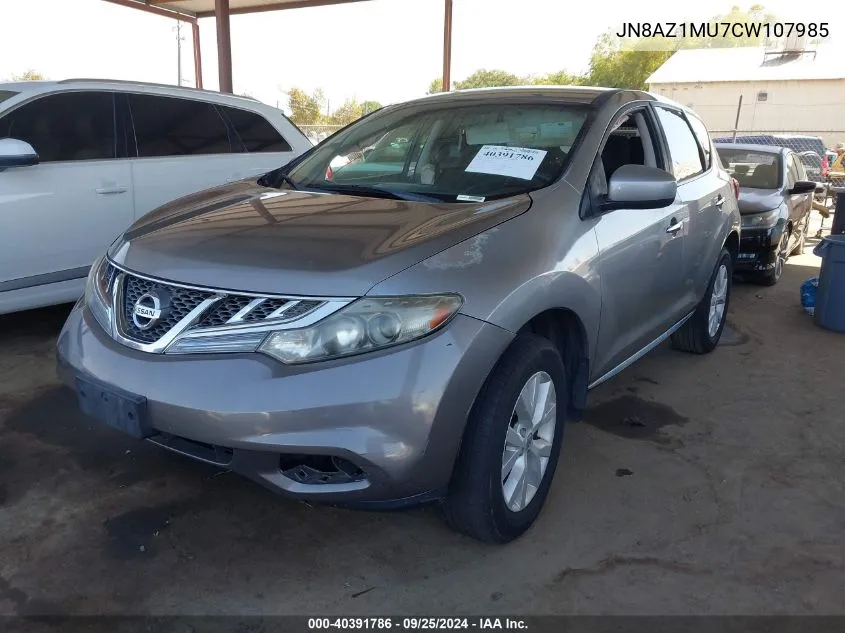 JN8AZ1MU7CW107985 2012 Nissan Murano S