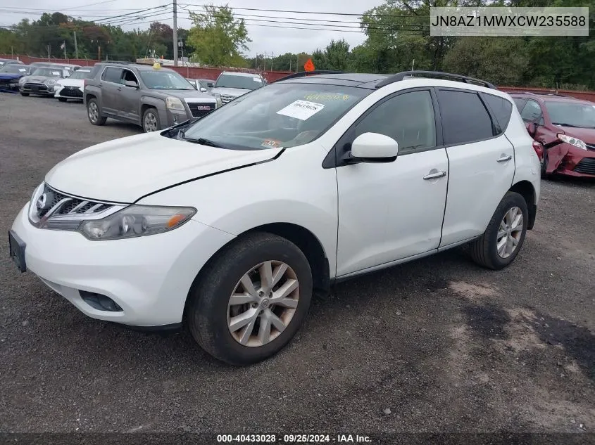 JN8AZ1MWXCW235588 2012 Nissan Murano Sl