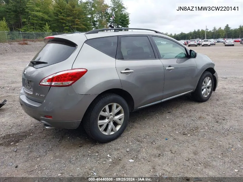 JN8AZ1MW3CW220141 2012 Nissan Murano Sv