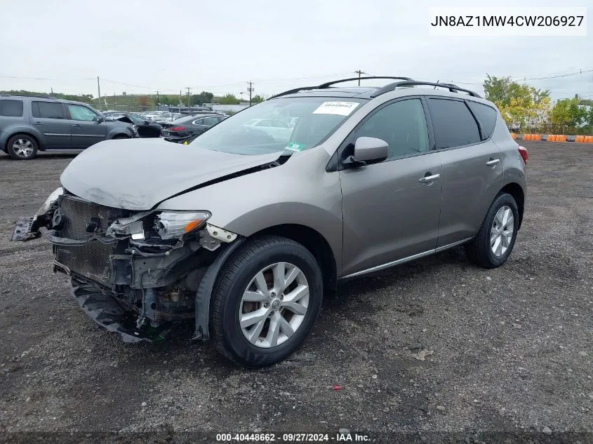 2012 Nissan Murano Sl VIN: JN8AZ1MW4CW206927 Lot: 40448662