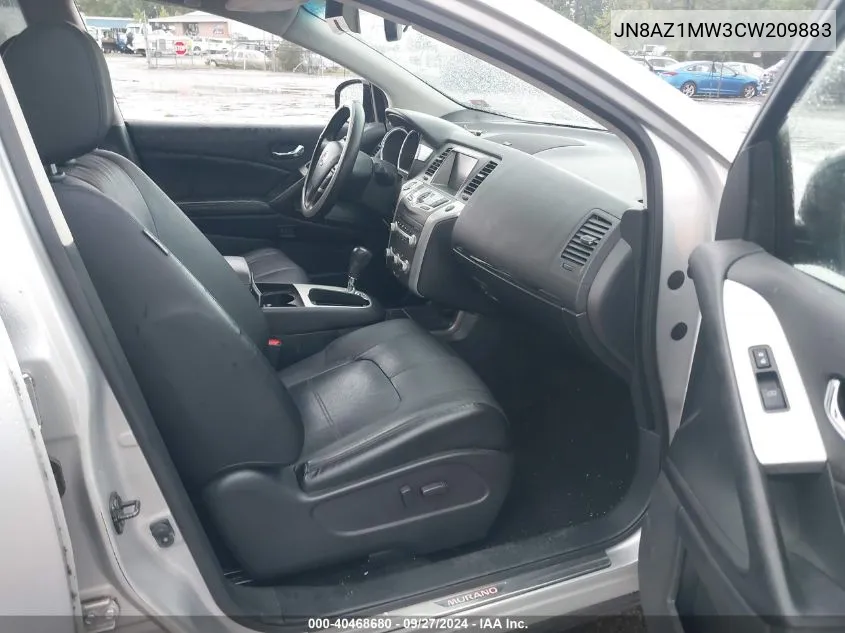 JN8AZ1MW3CW209883 2012 Nissan Murano Sl