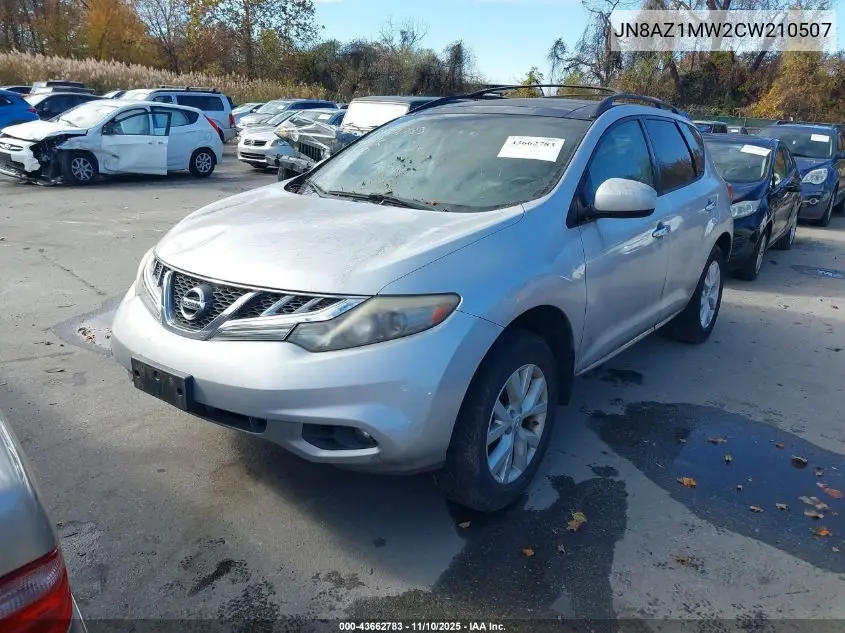 JN8AZ1MW2CW210507 2012 Nissan Murano Sl
