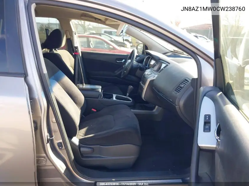 JN8AZ1MW0CW238760 2012 Nissan Murano S