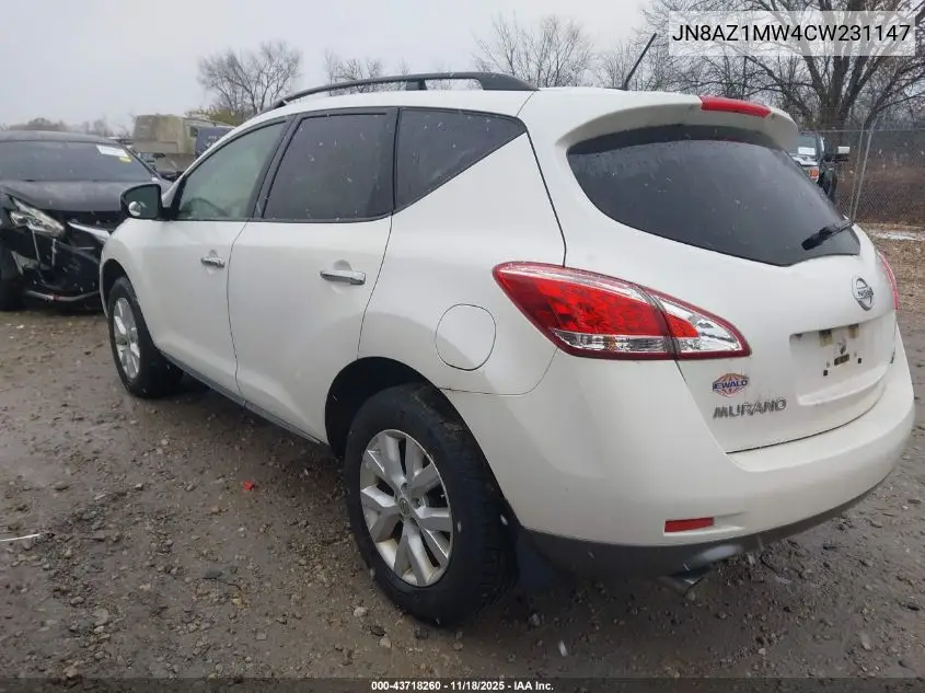 JN8AZ1MW4CW231147 2012 Nissan Murano Sv