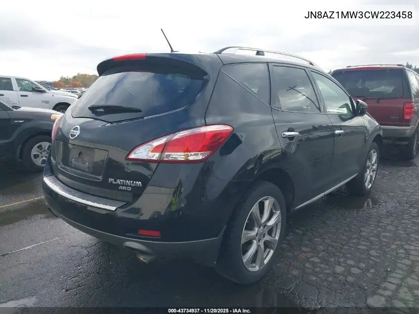 JN8AZ1MW3CW223458 2012 Nissan Murano Le