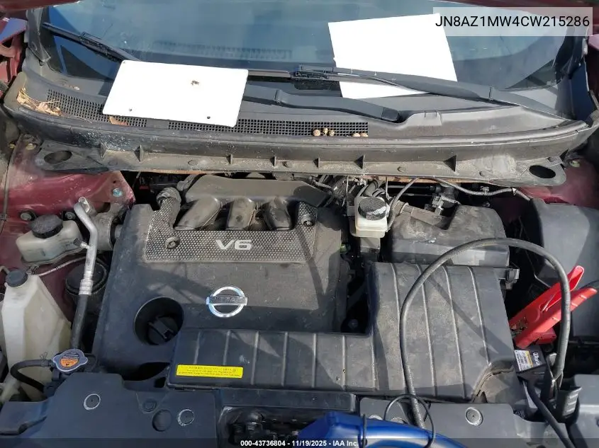 JN8AZ1MW4CW215286 2012 Nissan Murano Sl