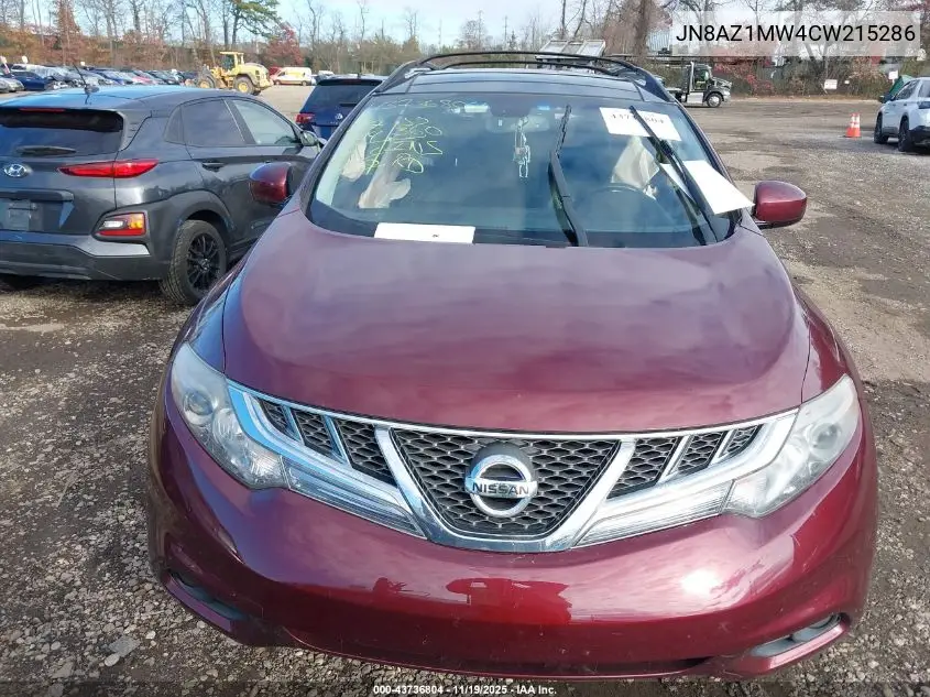 JN8AZ1MW4CW215286 2012 Nissan Murano Sl