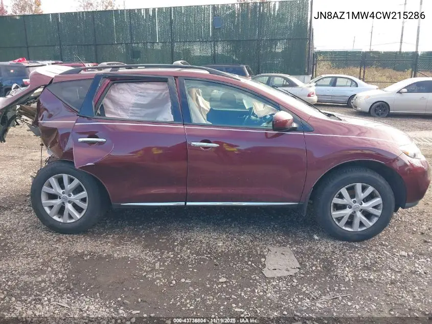 JN8AZ1MW4CW215286 2012 Nissan Murano Sl