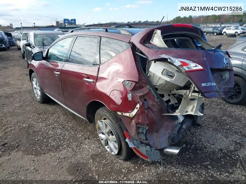 JN8AZ1MW4CW215286 2012 Nissan Murano Sl