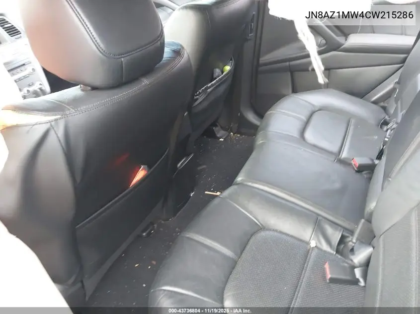 JN8AZ1MW4CW215286 2012 Nissan Murano Sl