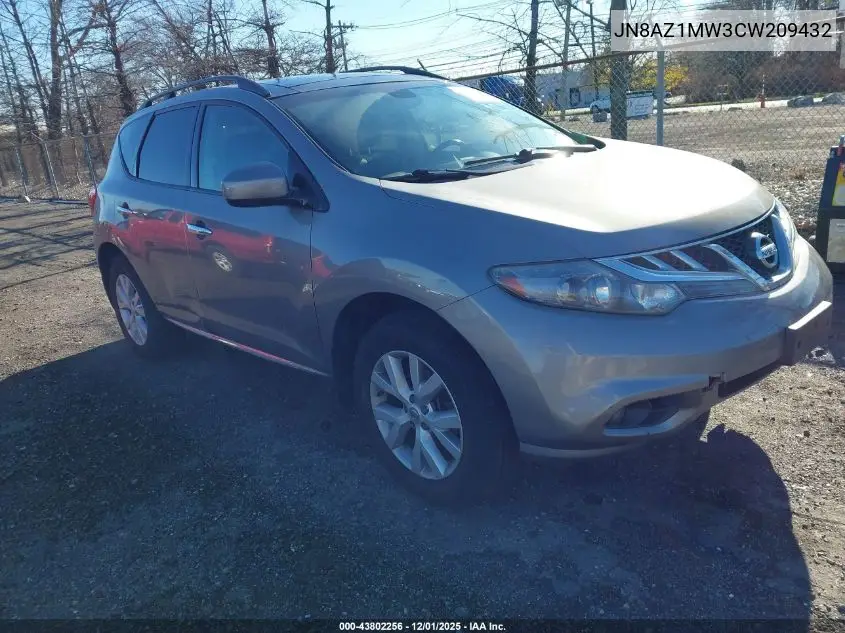 JN8AZ1MW3CW209432 2012 Nissan Murano Sl