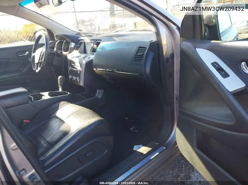 JN8AZ1MW3CW209432 2012 Nissan Murano Sl