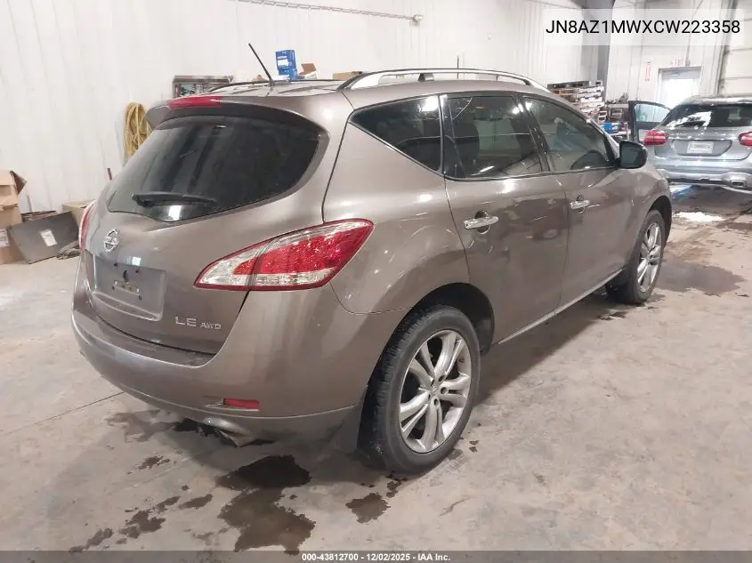 JN8AZ1MWXCW223358 2012 Nissan Murano Le