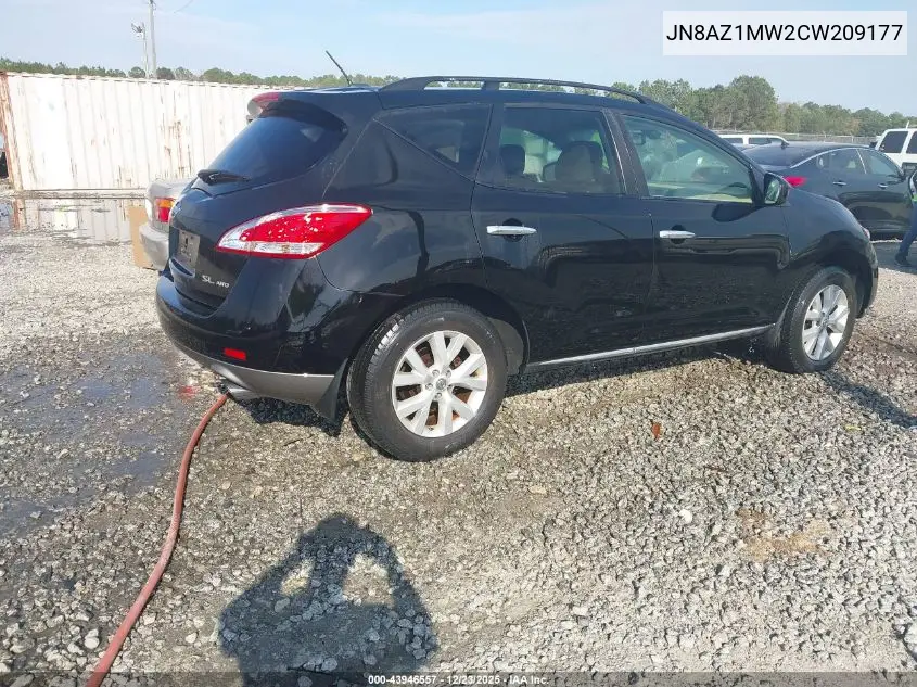 JN8AZ1MW2CW209177 2012 Nissan Murano Sl