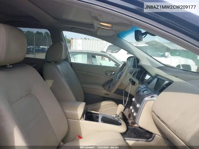JN8AZ1MW2CW209177 2012 Nissan Murano Sl