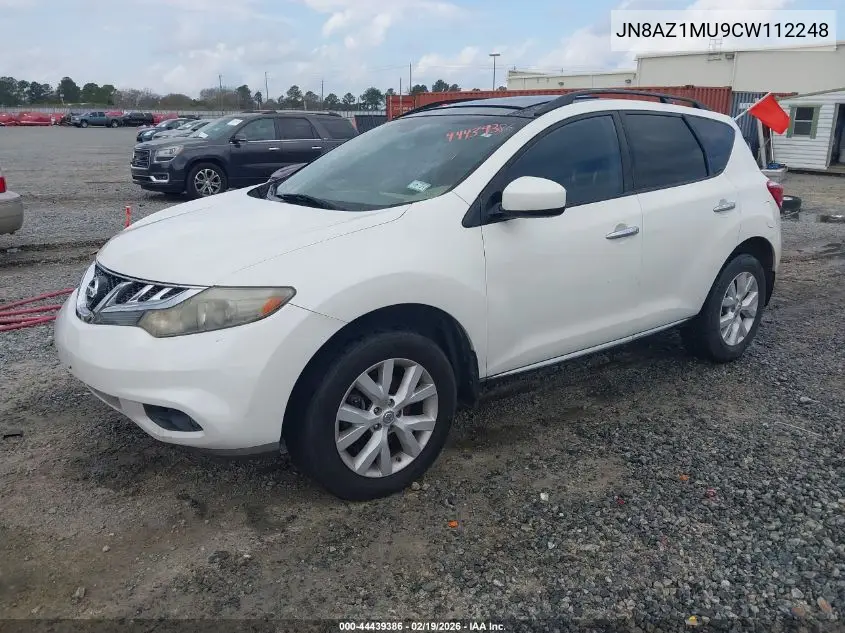JN8AZ1MU9CW112248 2012 Nissan Murano Sl