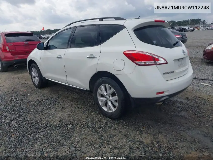 JN8AZ1MU9CW112248 2012 Nissan Murano Sl