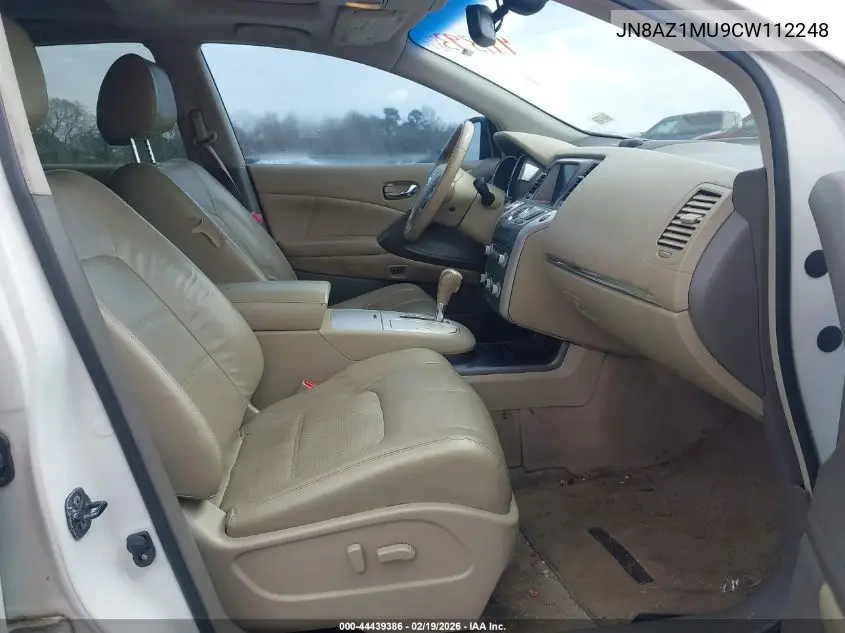 JN8AZ1MU9CW112248 2012 Nissan Murano Sl